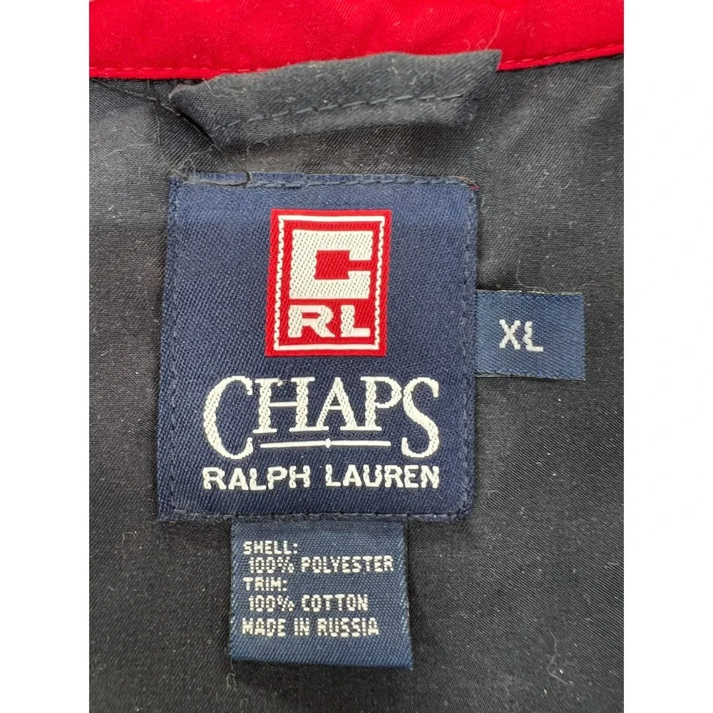 Vintage 90s CHAPS Ralph Lauren Anorak Pullover Jacket Men XL Long Sleeve Blue - Picture 4 of 15